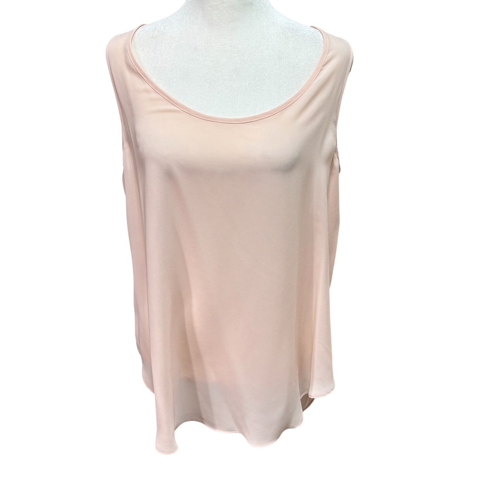 Banana‎ Republic Womens Small Blush Crossover Tulip Back Sleeveless Blouse #975